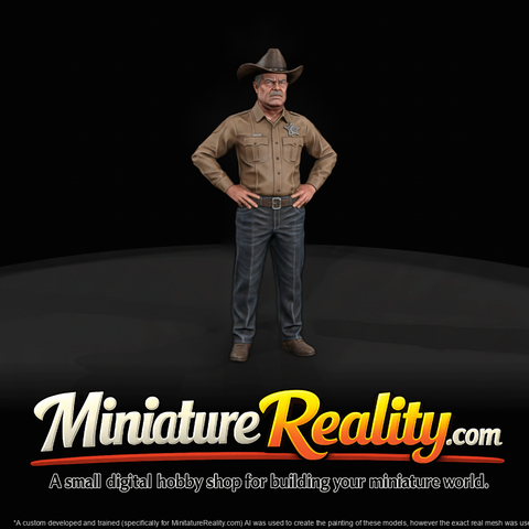 Male Sheriff — Western (3D Printable)