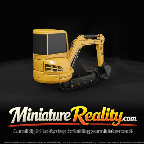Mini Excavator — 3D Printable Miniature