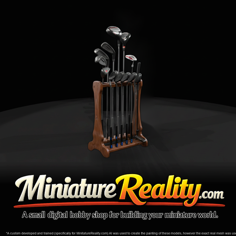 Miniature Golf Club Set with Rack