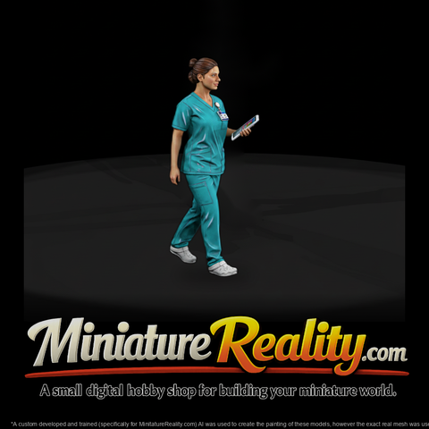 Modern Female Nurse Miniature (Scrubs)