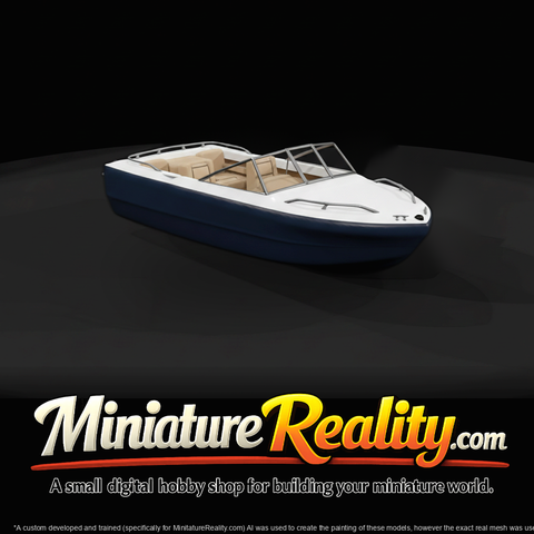 Modern Modern Speedboat — 3D Printable Miniature — 3D Printable Miniature