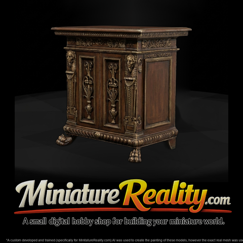 Neoclassical Carved Side Cabinet