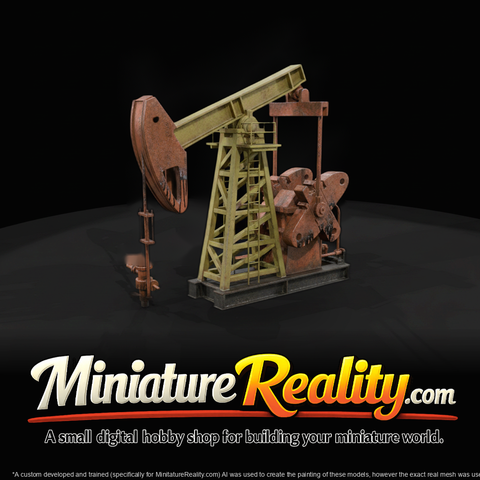 Oil Pump Jack (3D Printable Miniature)
