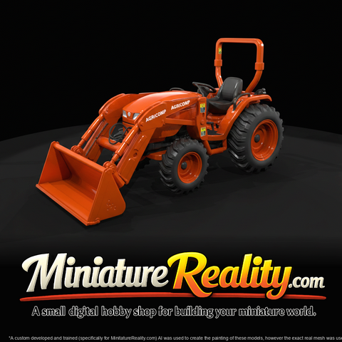 Orange Farm Tractor Miniature (3D‑Printable)