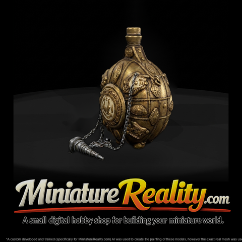 Ornate Medieval Canteen — Miniature