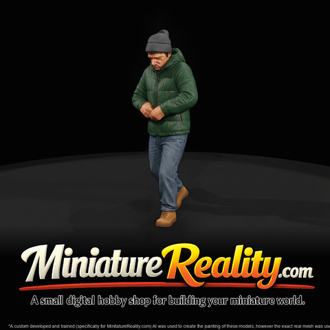 Seated Camper in Sleeping Bag — Modern Figure