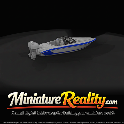 Speedboat Runabout Miniature — 3D Printable Model