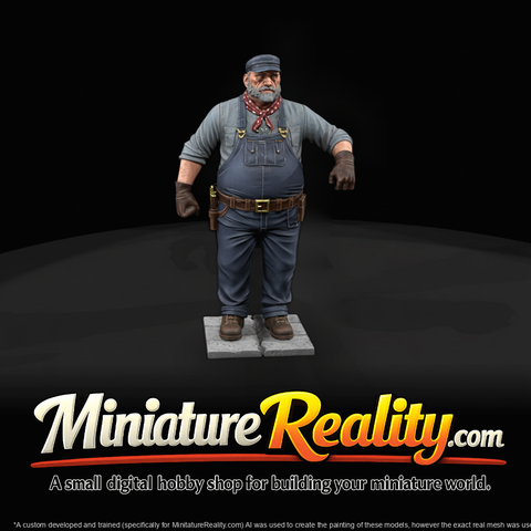 Steam Locomotive Engineer — Model Railroad Figure