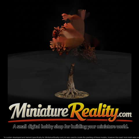 Stylized Autumn Oak Tree