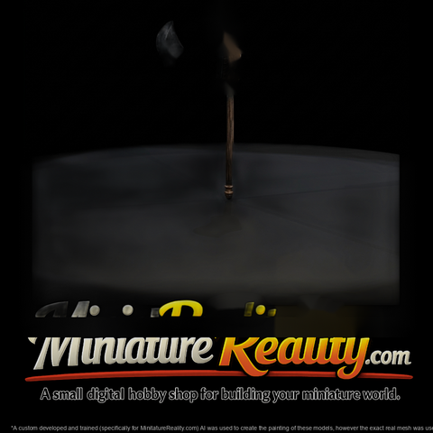 Stylized Curved Fantasy Polearm — Miniature Glaive