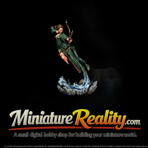 Stylized Fantasy Female Archer Statue