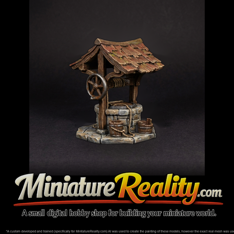 Stylized Rustic Medieval Wishing Well