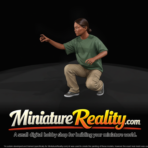 Vibrant Graffiti Artist — Modern Street Miniature