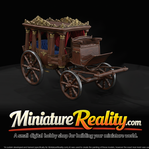 Victorian Horse-Drawn Hearse Carriage