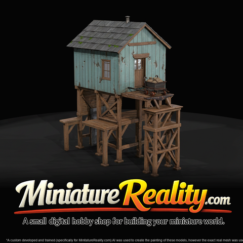 wooden mining shack
