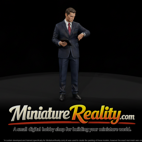 0036 modern pro hospital admin suit miniature, three-quarter view
