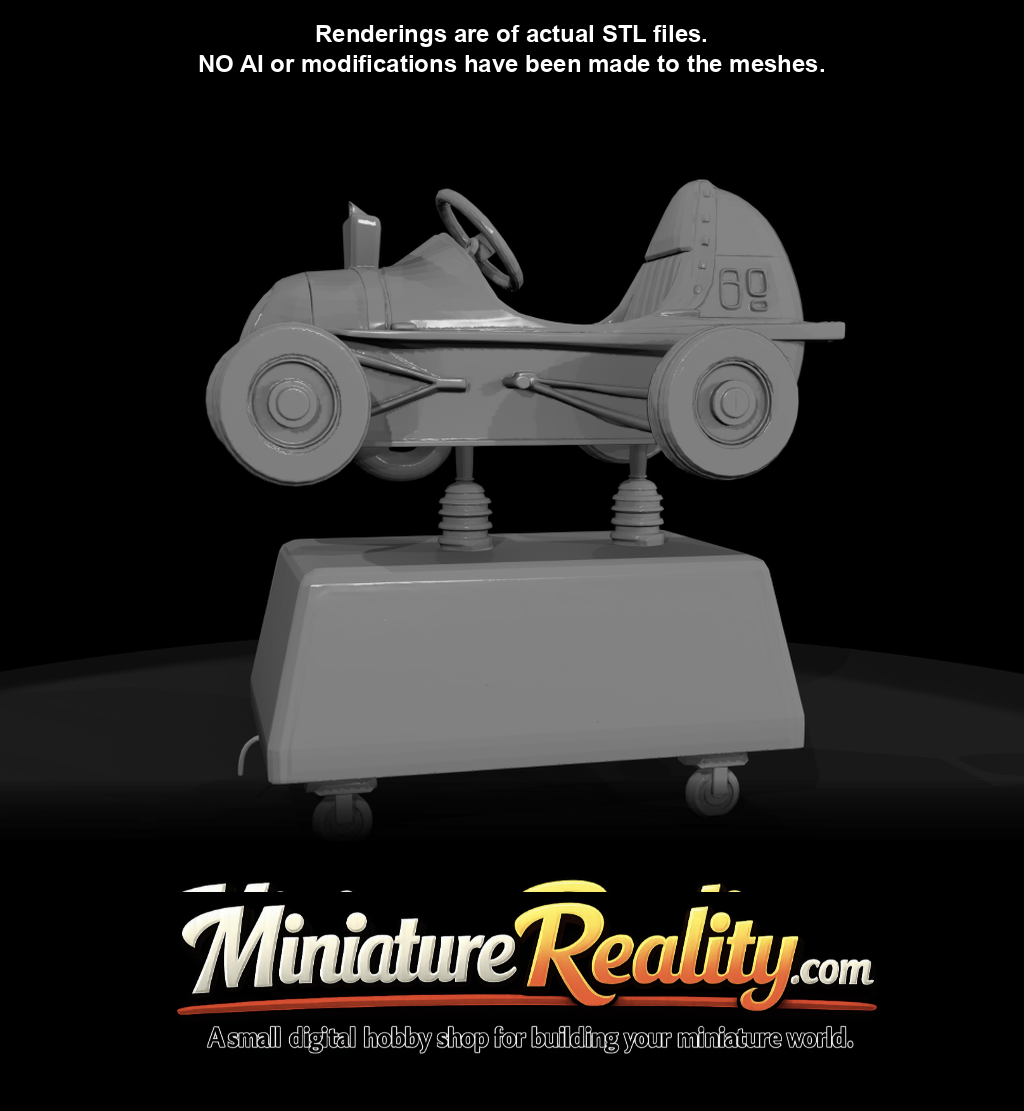 spring-mounted kiddie ride (vintage-style car)