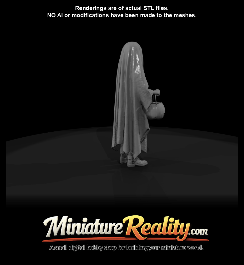 1960s Trick Or Treaters ghost costume 3d