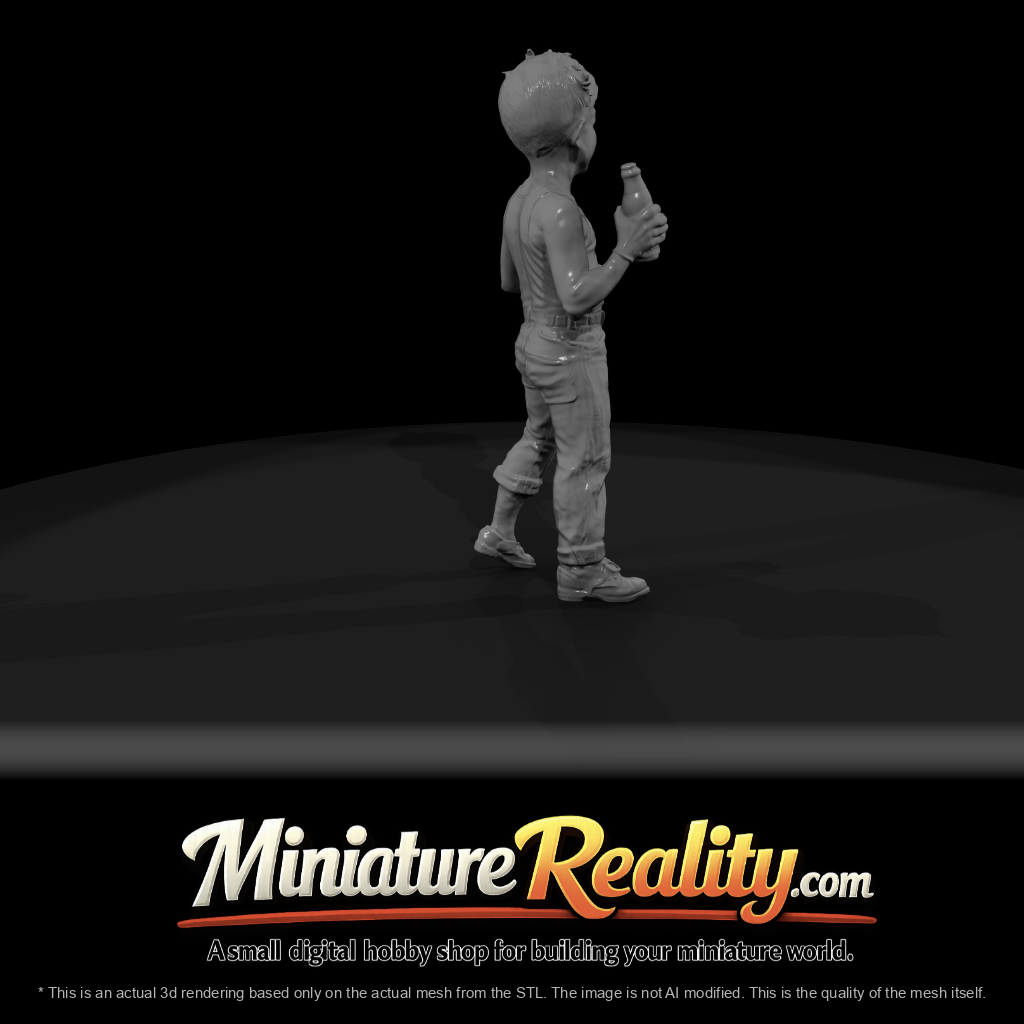 digital 3D sculpt intended for 3D printing (resin/plastic figurine)