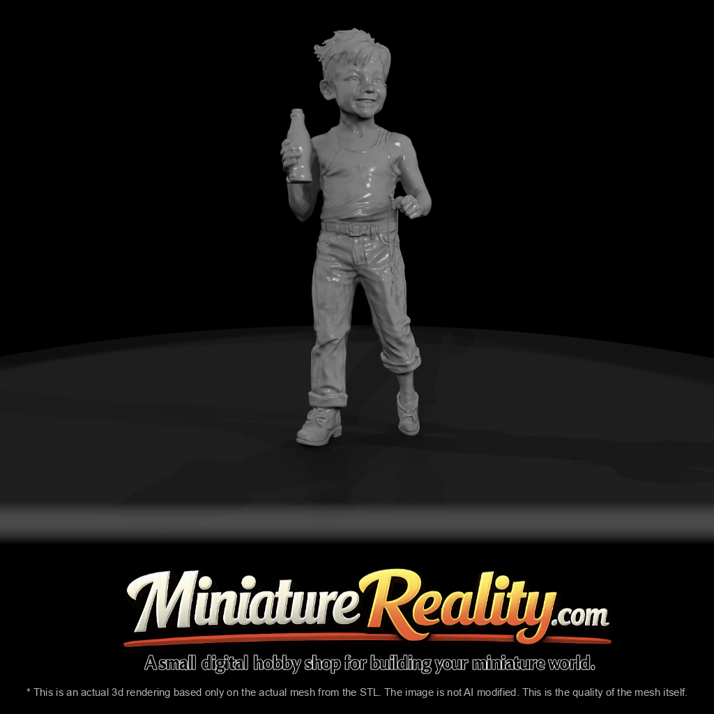 digital 3D sculpt intended for 3D printing (resin/plastic figurine)