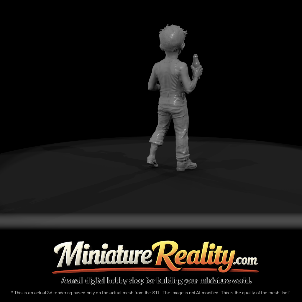 digital 3D sculpt intended for 3D printing (resin/plastic figurine)