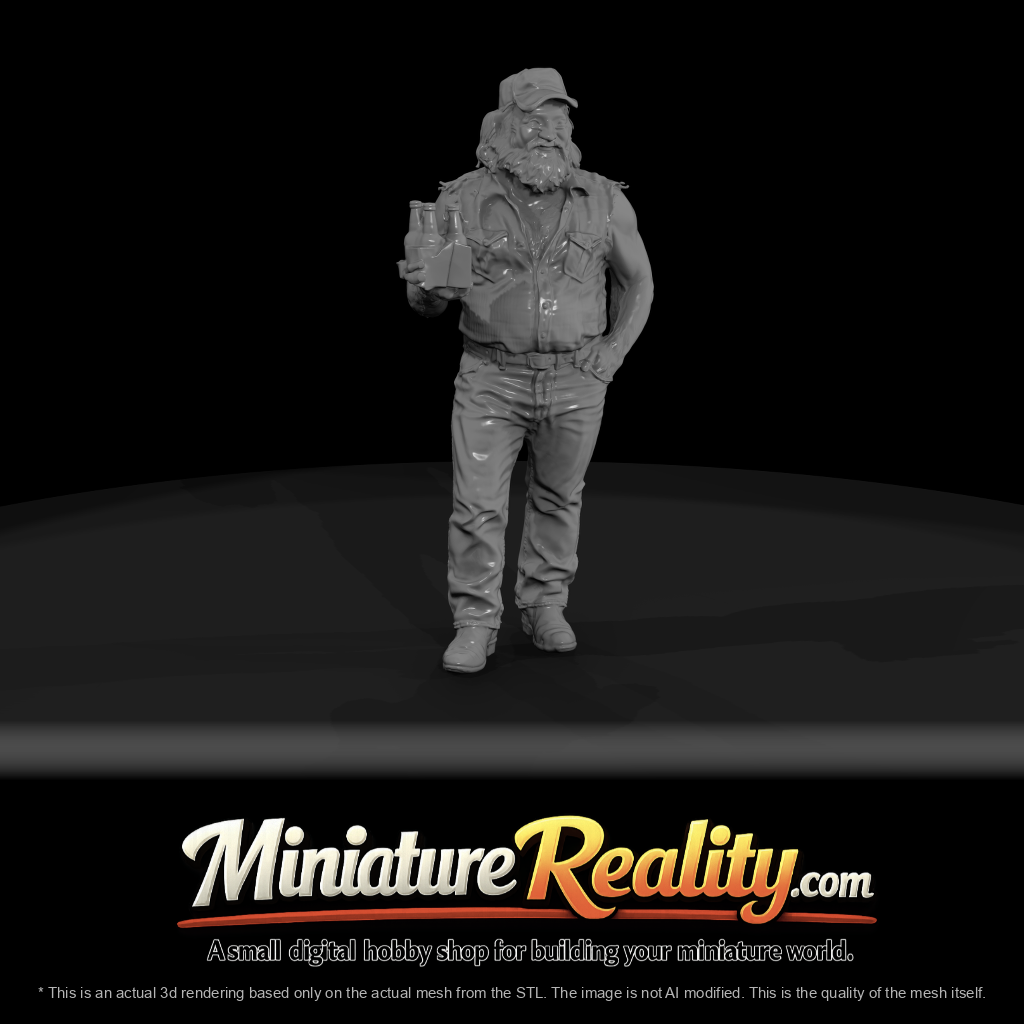 digital/3D-printed miniature model (resin/plastic figurine mesh)