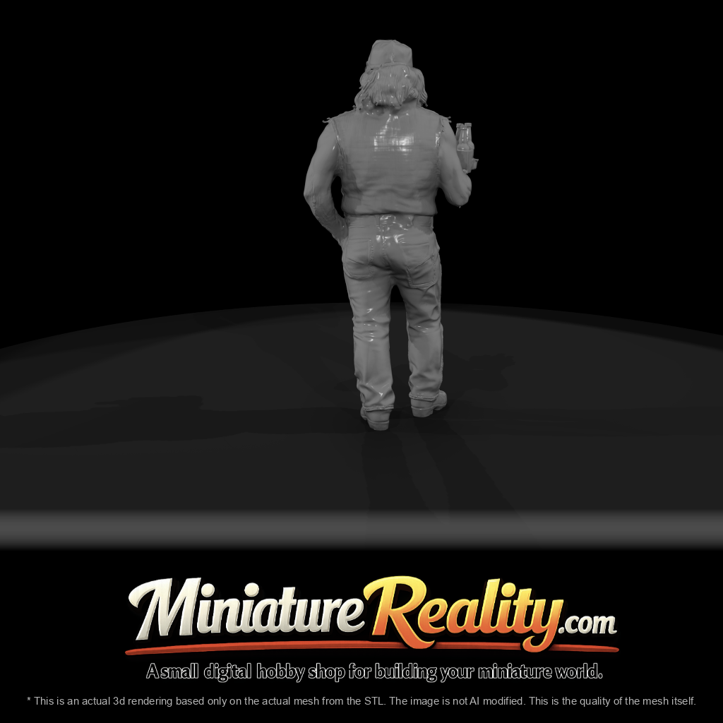 digital/3D-printed miniature model (resin/plastic figurine mesh)