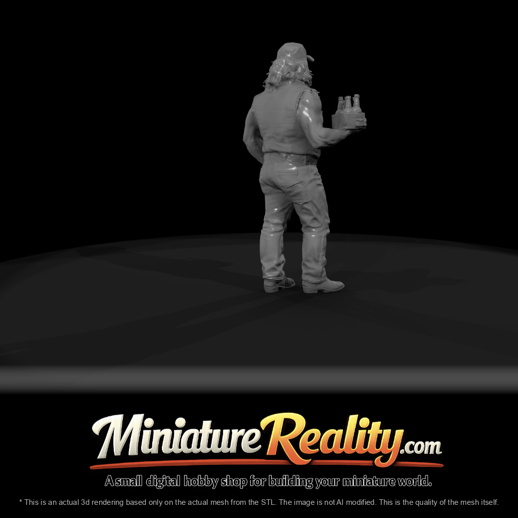 digital/3D-printed miniature model (resin/plastic figurine mesh)