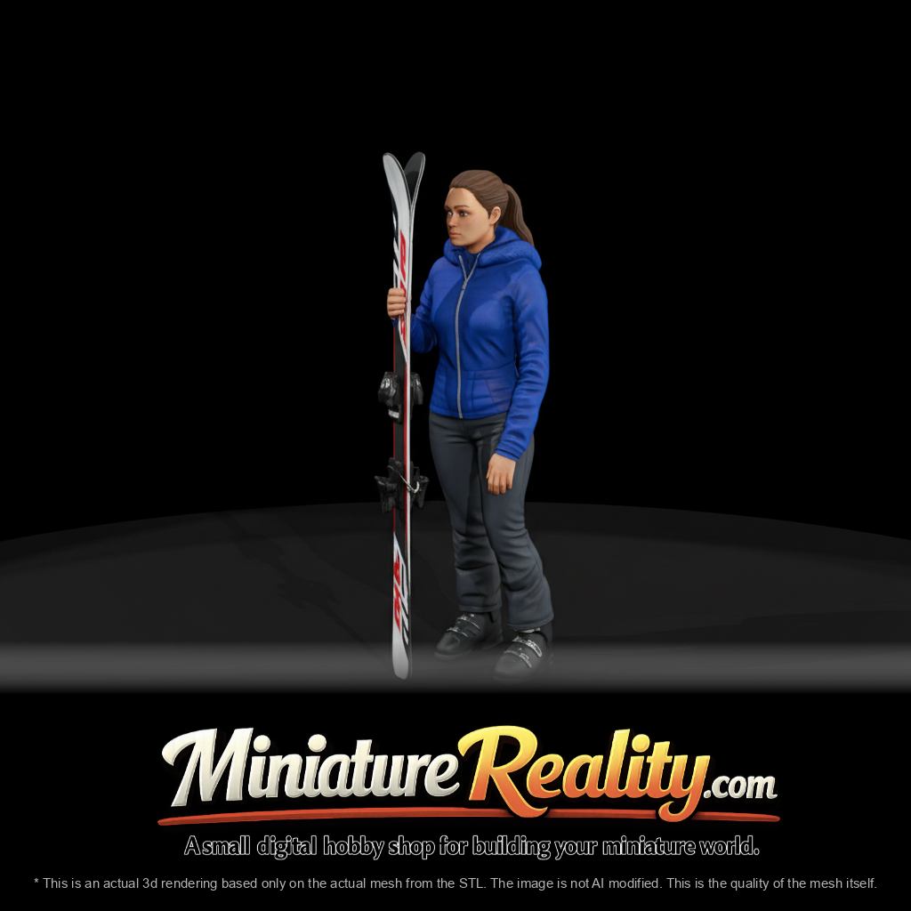 adult female skier (woman in her thirties)