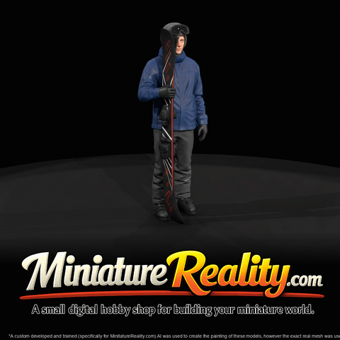 adult person wearing ski clothing and goggles, holding one ski upright