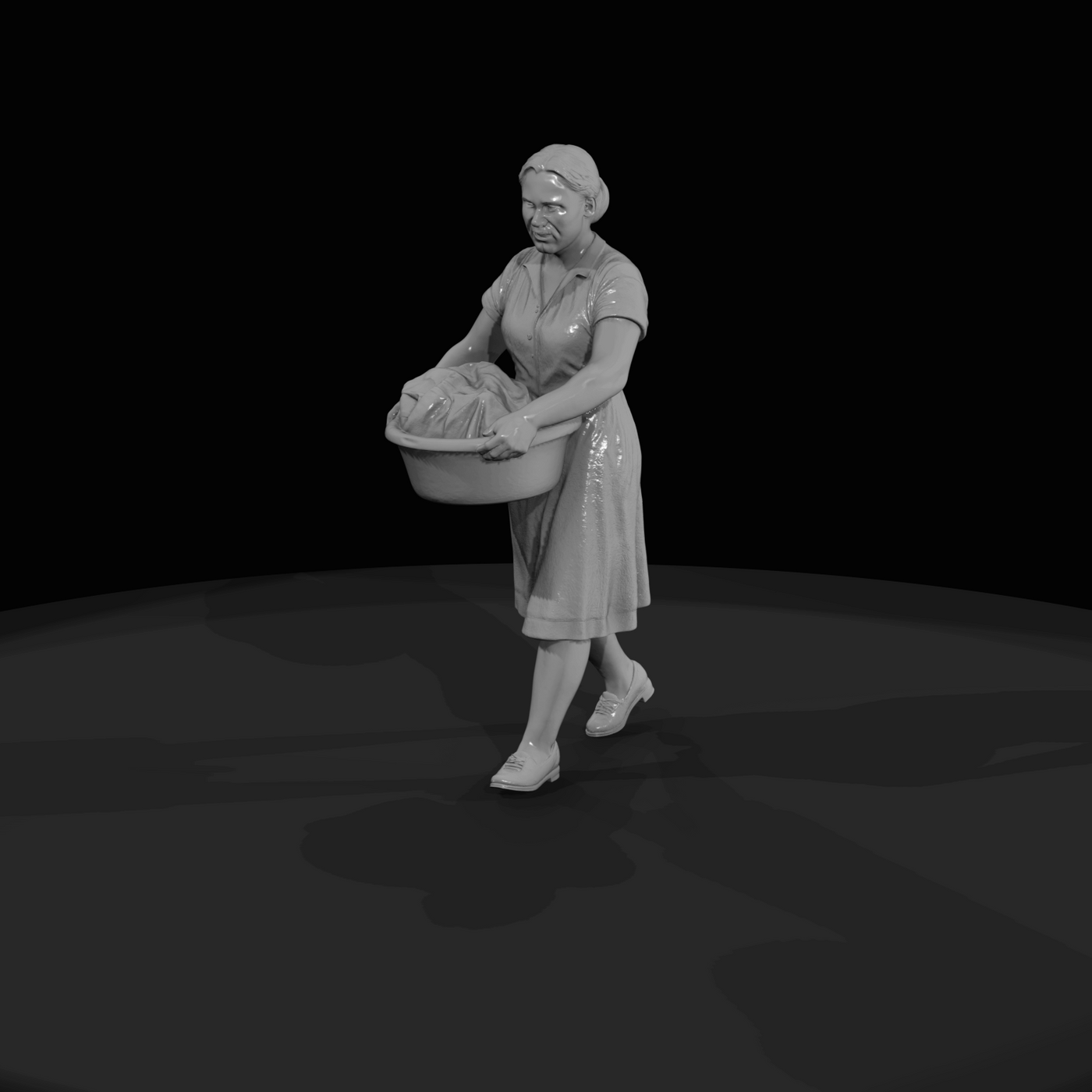 WOMEN HANGING LAUNDRY (1960s) Elderly woman