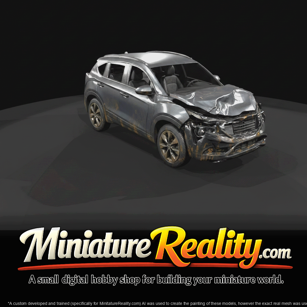 Crossover (2010s-2020s) — damaged modern vehicle