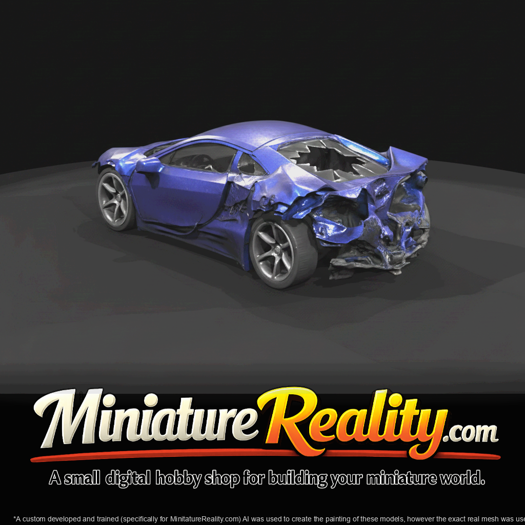 Supercar (2010s-2020s) — damaged modern vehicle