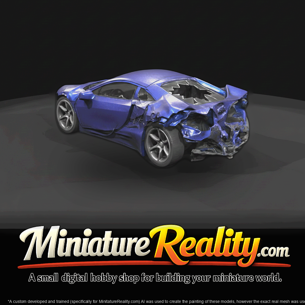 Supercar (2010s-2020s) — damaged modern vehicle