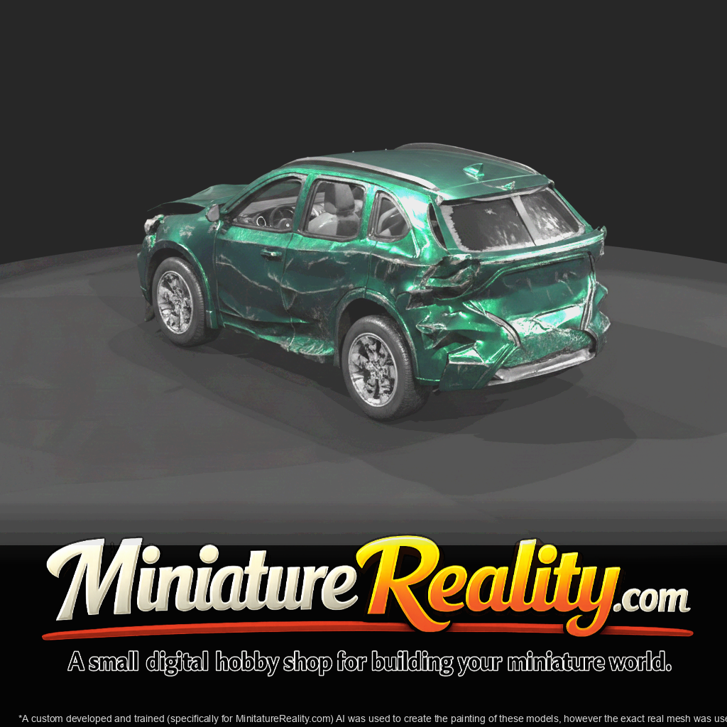 family SUV (2010s–2020s) — totaled, severe multi-impact damage