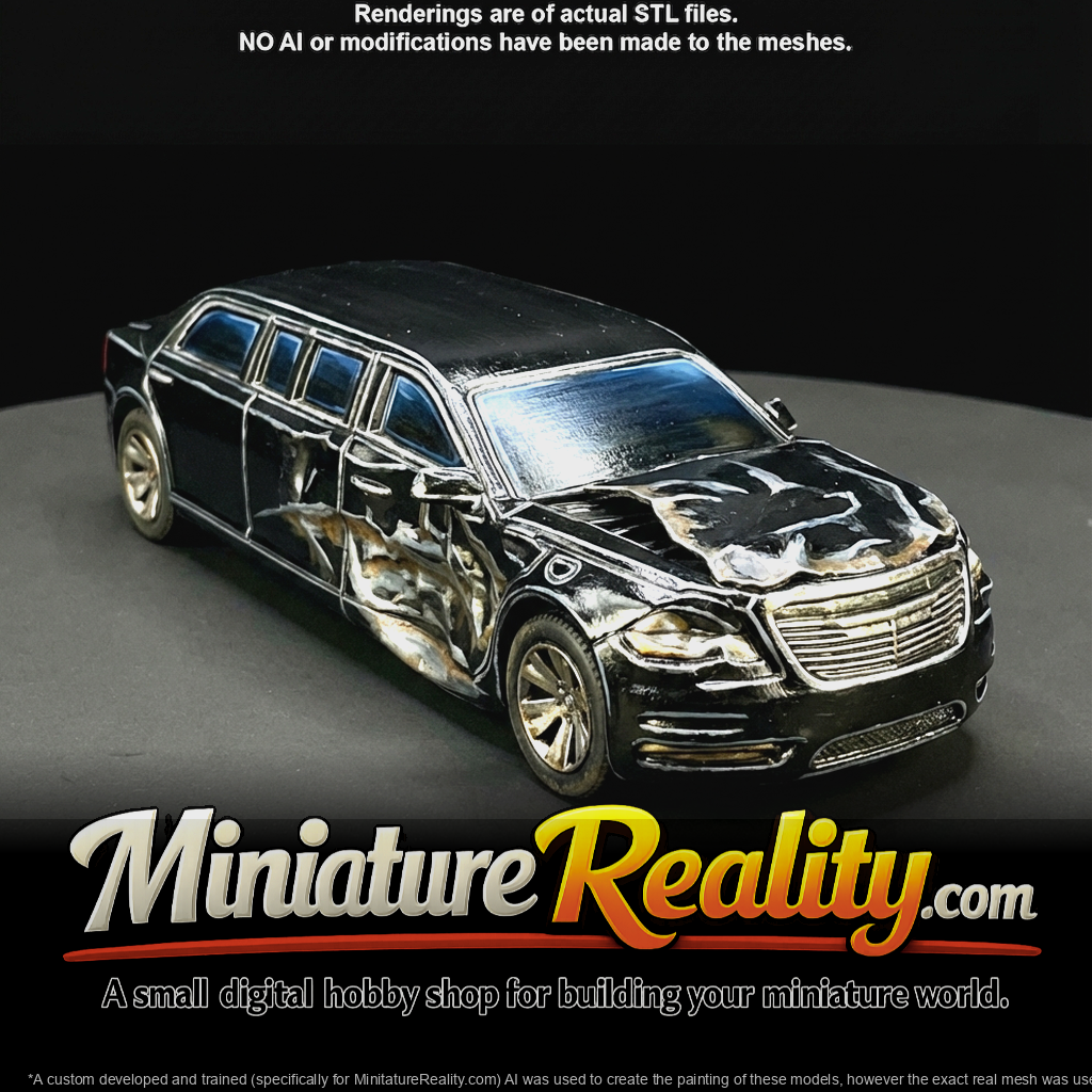 Limousine (2010s-2020s) — wrecked modern vehicle