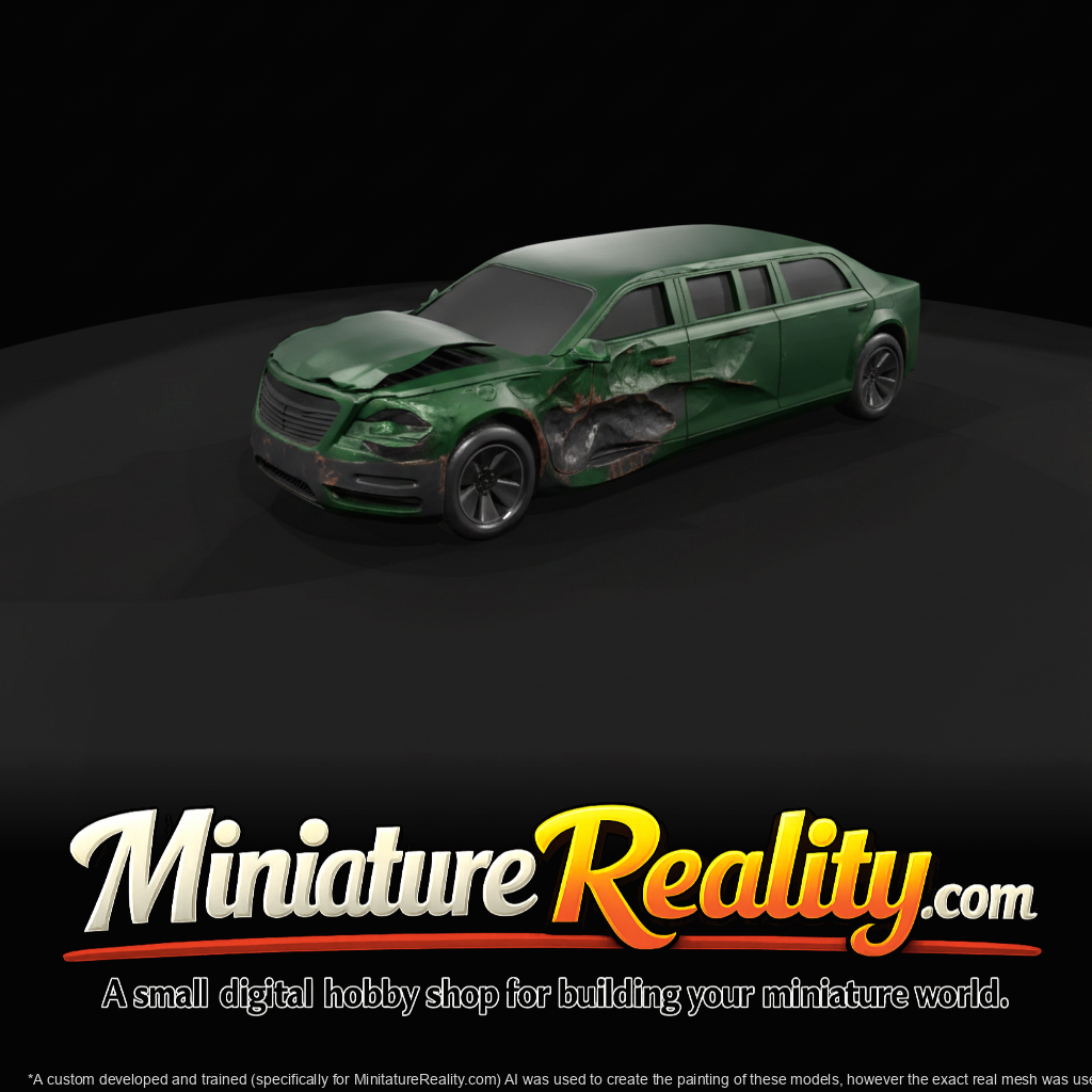 Crashed Limousine Service Vehicle