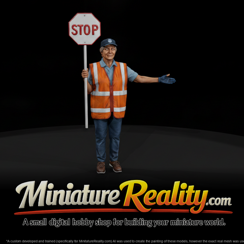 0115 first resp crossing guard miniature, three-quarter view