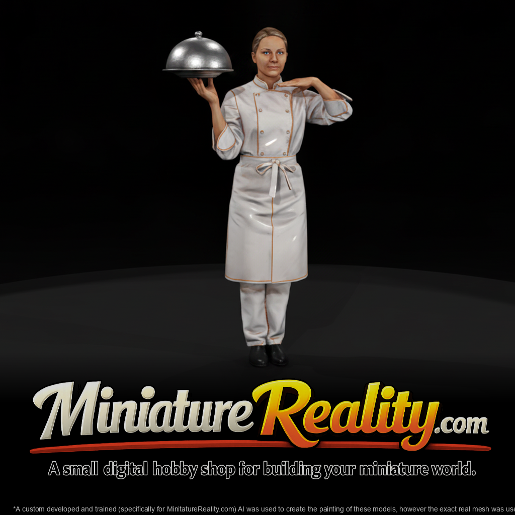 Catering Server with Domed Tray miniature, three-quarter view