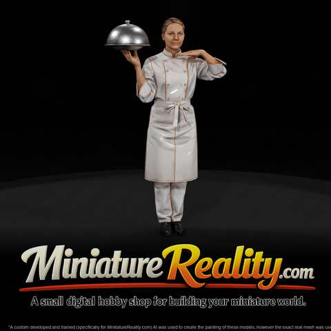 Catering Server with Domed Tray miniature, three-quarter view