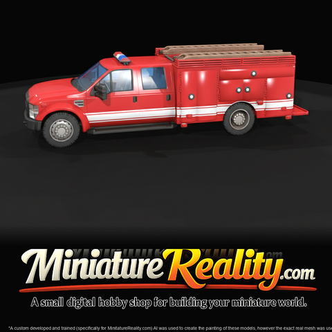 fire department support utility truck (2010s) — Ford-based, emergency service logistics vehicle