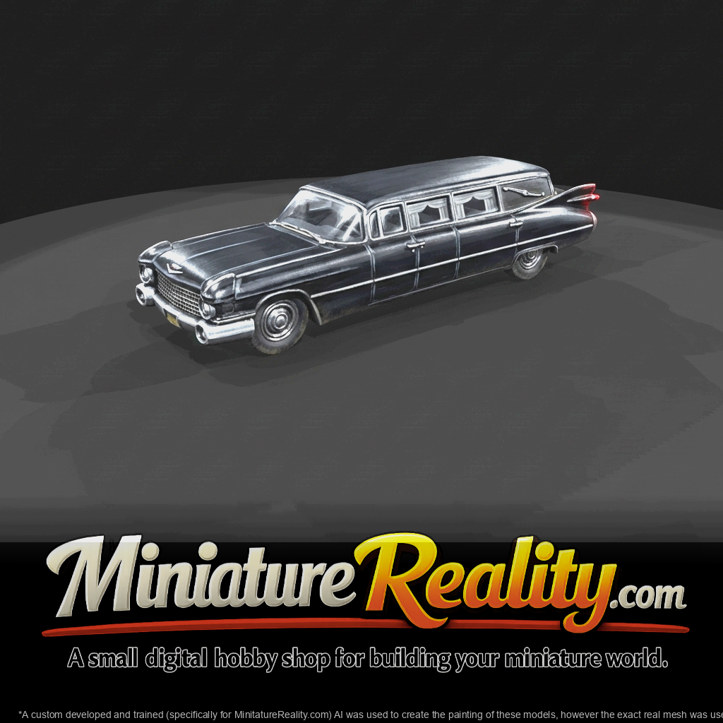 Cadillac Coupe de Ville full-size hardtop, stylistic replica (1950s) — late-decade tailfin styling cues