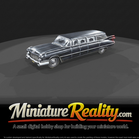 Cadillac Coupe de Ville full-size hardtop, stylistic replica (1950s) — late-decade tailfin styling cues