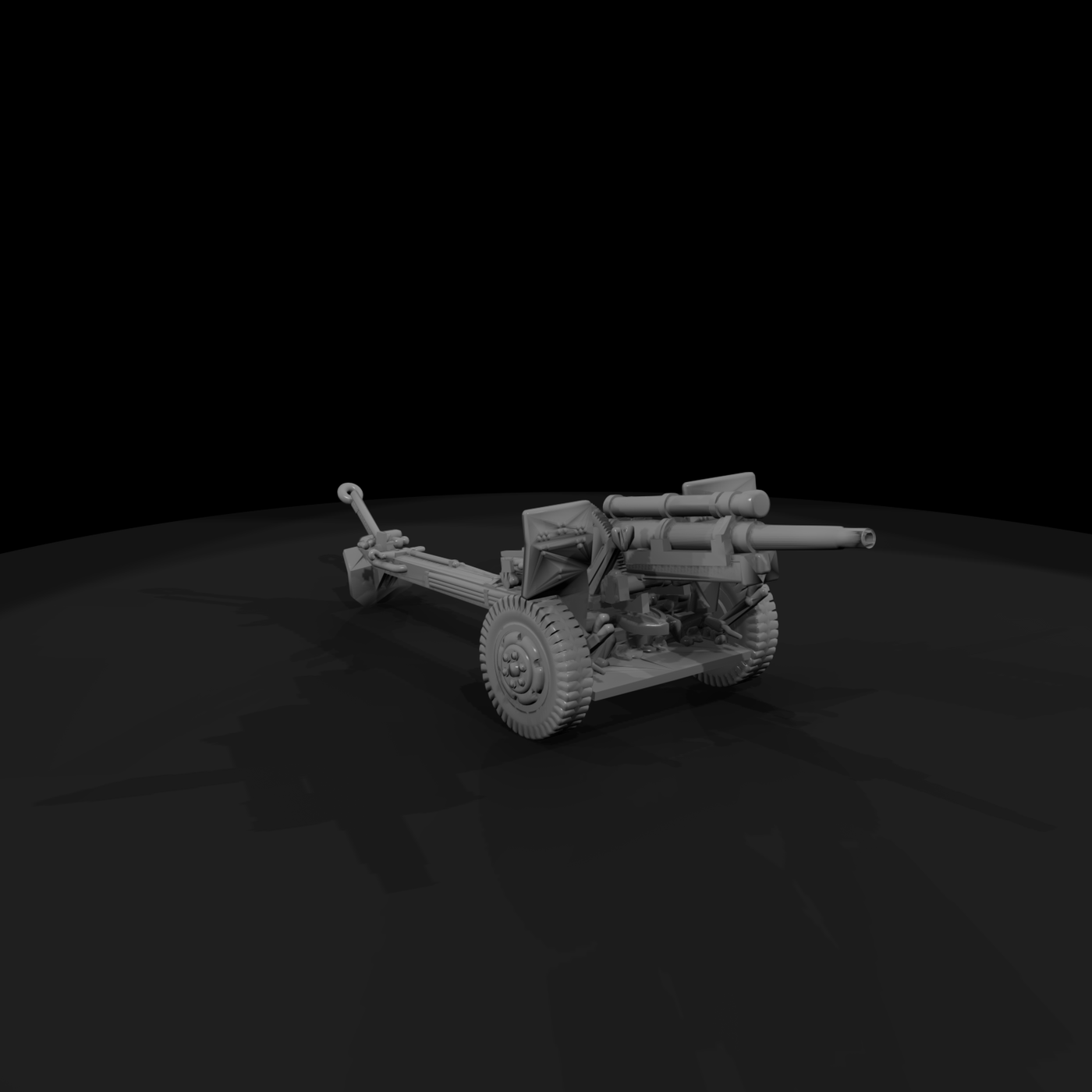 105mm howitzer stowed