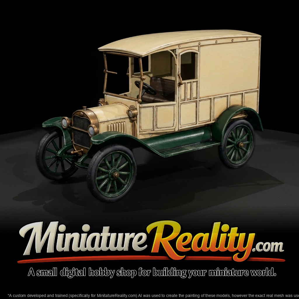 1910s Ice Cream Delivery Van Side
