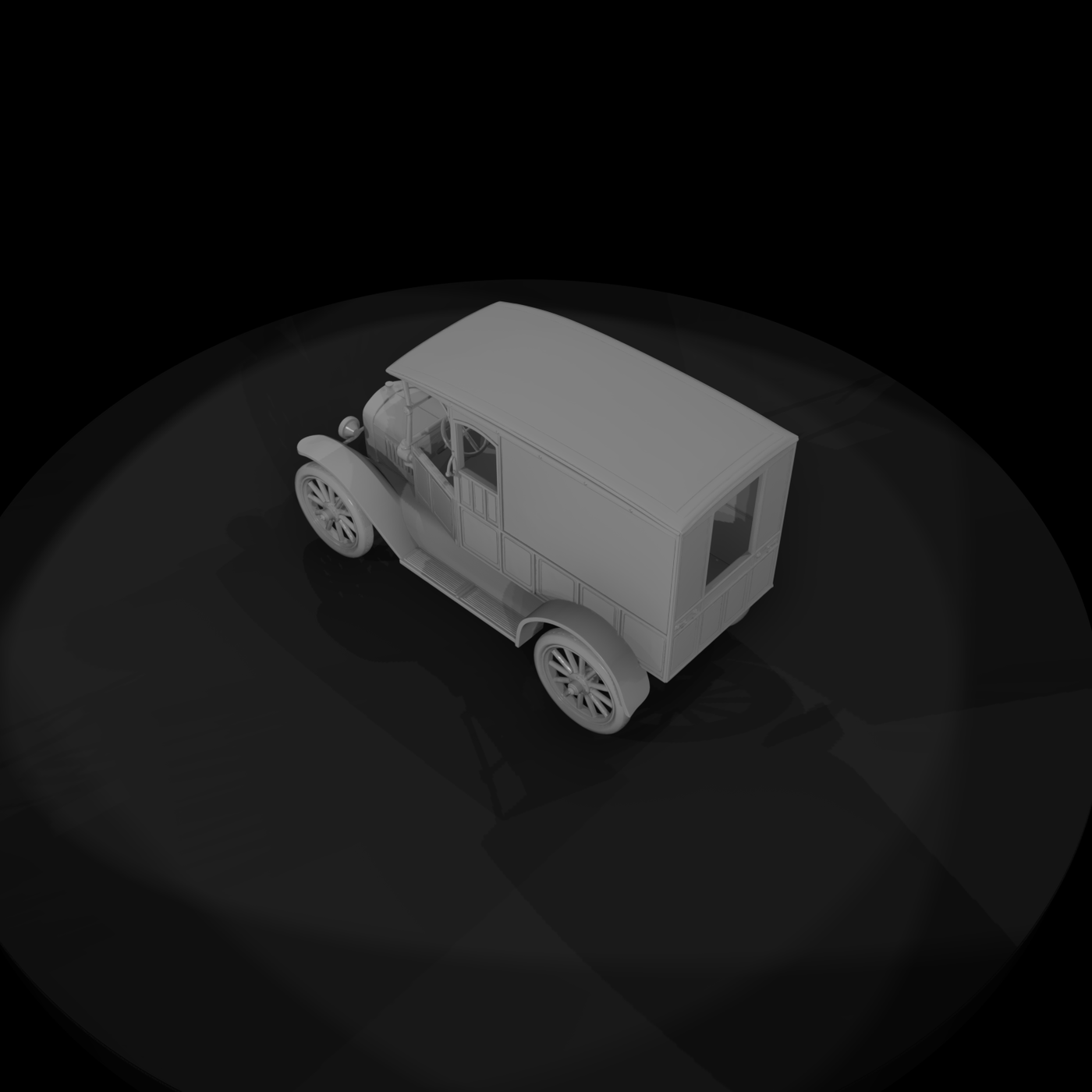 1910s Ice Cream Delivery Van Side