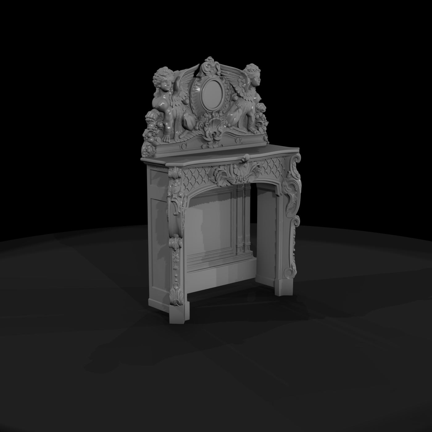 Victorian Carved Fireplace Mantel