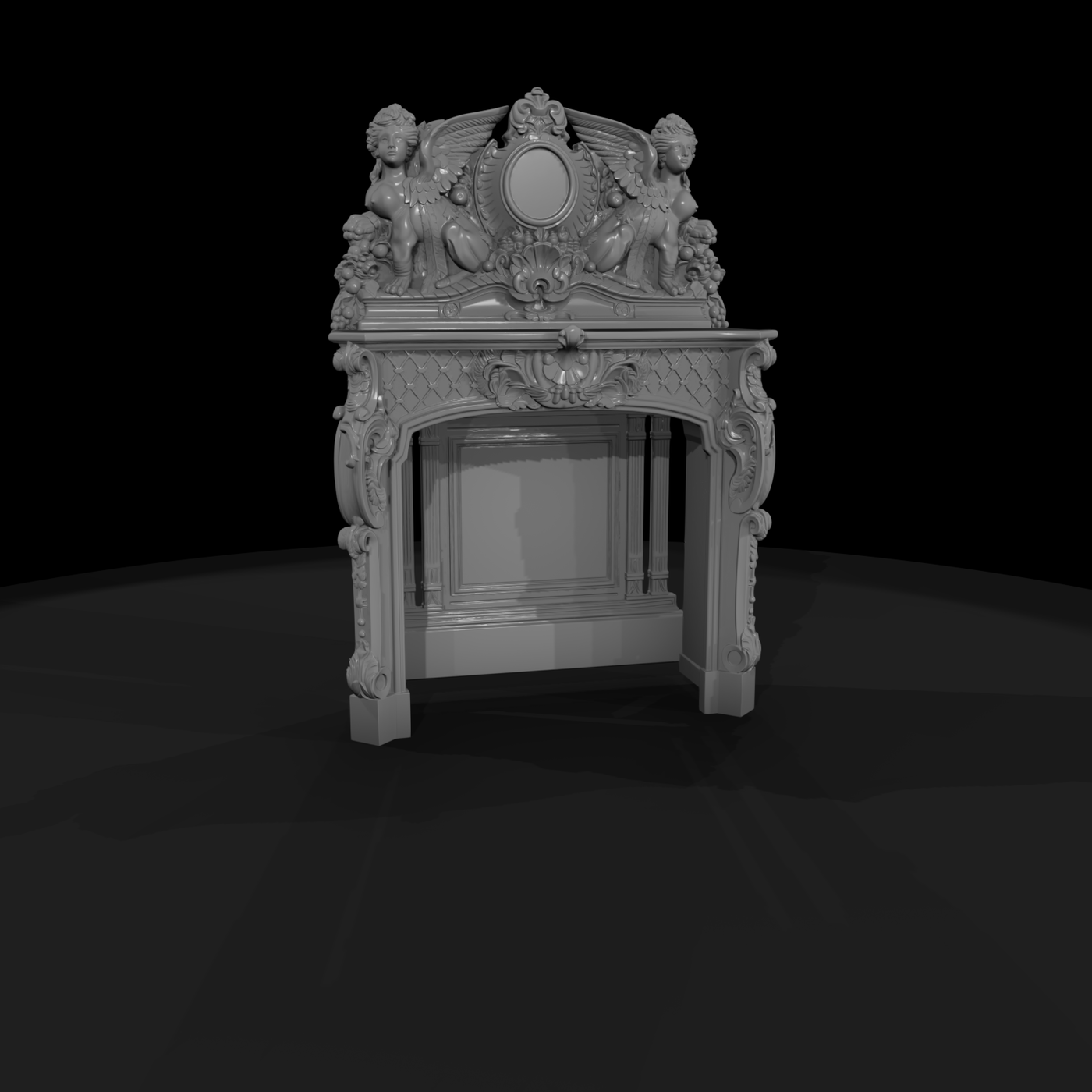 Victorian Carved Fireplace Mantel