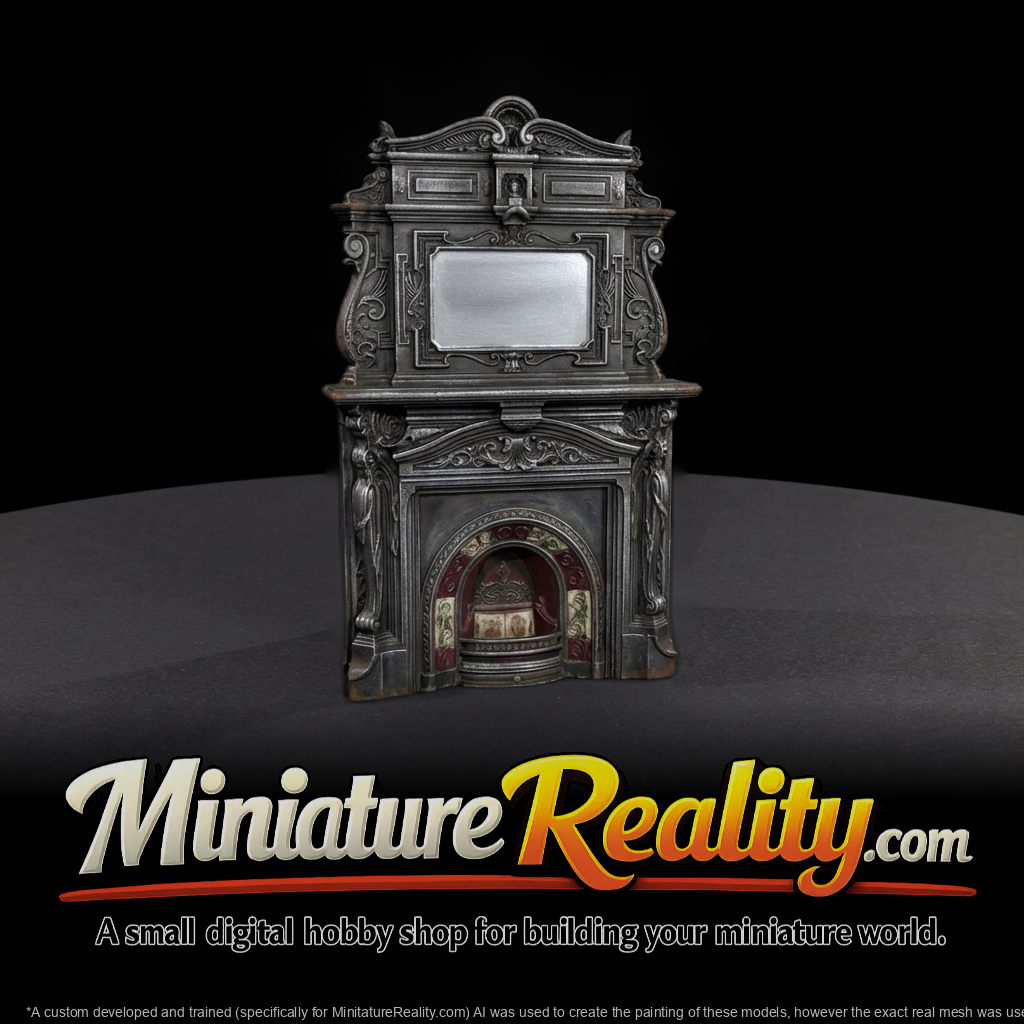 Victorian Ornate Fireplace Mantel Surround