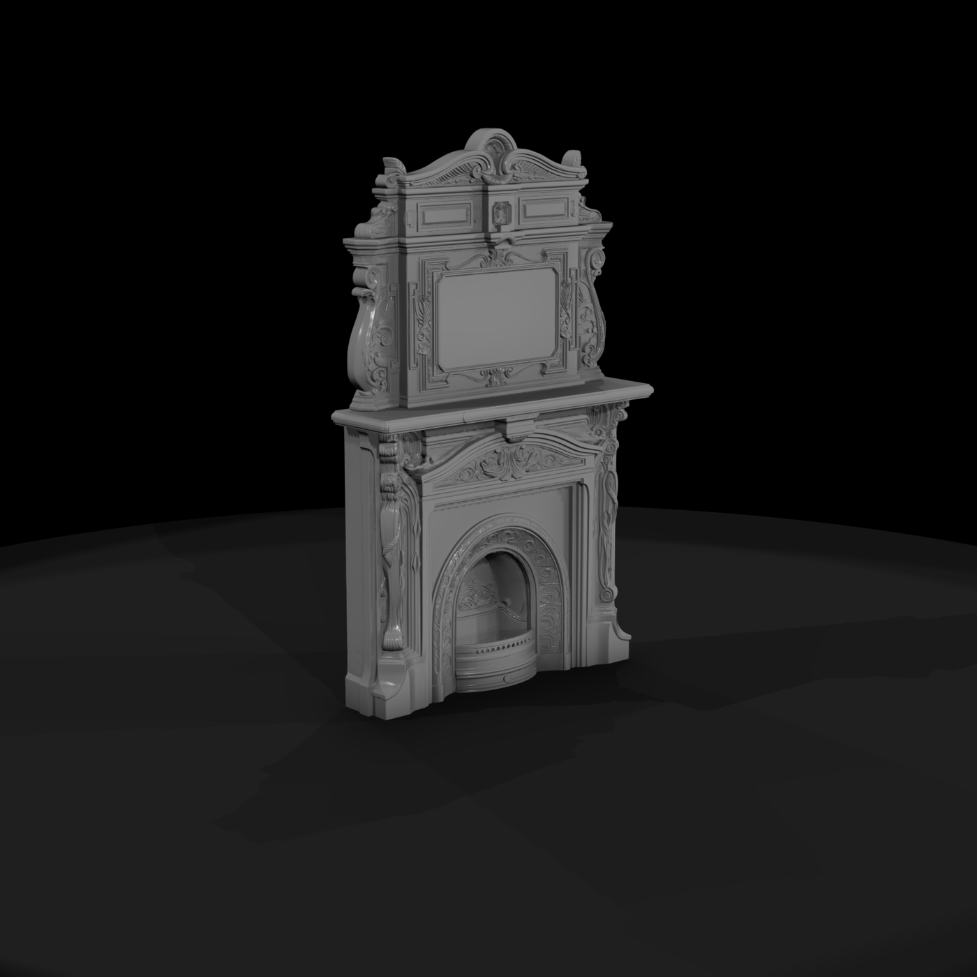 Victorian Ornate Fireplace Mantel Surround